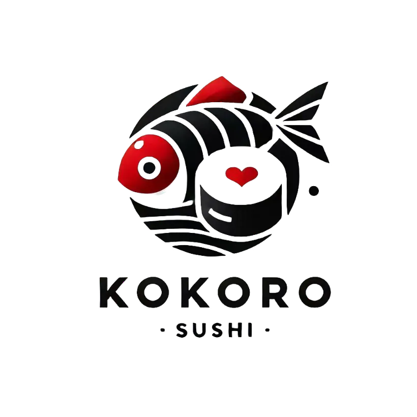 This is the Kokoro Sushi restaurant logo at Kokoro Sushi, a Japanese restaurant in CA